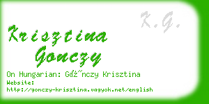 krisztina gonczy business card